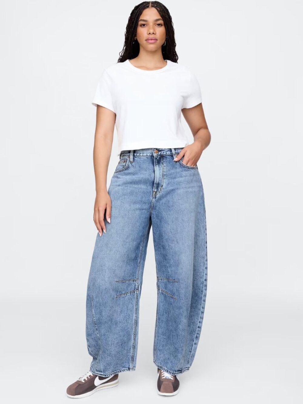 Gap High Rise Horseshoe Blue Jeans Size 35 NWT